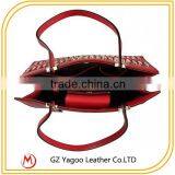 Thailand Leather Wholesale Handbag Rivet Custom Women Tote Bag thumbnail-5