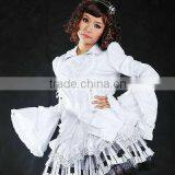 Cotton Black Long Sleeves Bow Cotton Lolita Blouse 81059 thumbnail-1