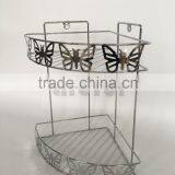 Butterfly Metal Corner Shelf Caddy Chrome thumbnail-1