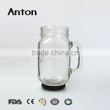 480ml engraving glass mason mug with handle manufacturer