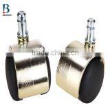 2016 China Hot-sale 2 Inch Golden Electroplated Adjustable Furniture Caster Wheels thumbnail-5