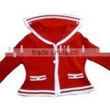 New Girls Red Wool Cardigan