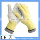 Professional Anti Cut Aramid Cow Leather Coated Heat-Resisting Working Gloves thumbnail-3