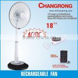 LED light double battery electric stand fan