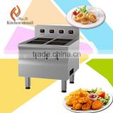 380V big power 3.5kwX4 four head commercial stainless steel induction wok soup stove cooker for hotel restaurant M435