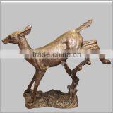Home Decor Modern Bronze Running Deer Sculpture Statue for Sale thumbnail-1