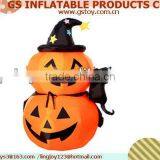 PVC Pumpkin With Cat Inflatable Halloween Decoration Ideas EN71 Approved thumbnail-1