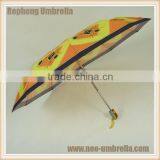2015 Hot Selling 21"*8k Yellow Full Color Photo Digital Printing Fold Umbrella