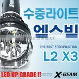 High Quality 3000 Lumen Magnetic Scuba Diving Powerful Led Flashlight