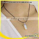 Vial Pendant Blue Stone Leather Choker Necklace for Women thumbnail-5
