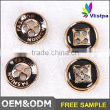 High-end fashion round clear sew on 4 holes plastic suit button