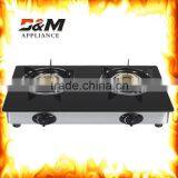 Popular selling india burners 2burners tempered glass gas stove