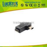 Right Angled Mini USB Male to Micro USB ADAPTER CONVERTER,BLACK COLOR