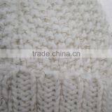 Free Sample Offer White Color Cute Style Acrylic Beanies With Silver Line thumbnail-4