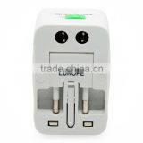 High Quality Universal International Plug Adapter 2 USB Port World Travel AC Power Charger Adaptor thumbnail-2