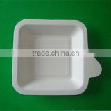 Disposable biodegradable Bagasse Cake paper Pulp backing Tray