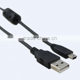 OEM high quality black mini to usb cable with magnet ring