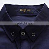 Plain Black Trendy High Quality Dress/office Long Sleeve Shirt for Latest Best Quality Men Square Collar thumbnail-3