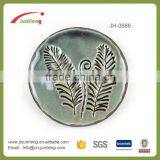 Tableware Mats & Pads 4 Inch Round Leaf Ceramic Coaster, Coffee Cup Mats thumbnail-1