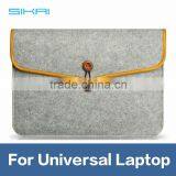 3 Size 4 Style Option Leather Edge Double Layer Natural Wool Felt Laptop Bag for MacBook Universal Tablet Laptop Sleeve Bag thumbnail-5