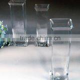 Creative Artistical Straight Clear High Quality Glass Vase for Decoration thumbnail-5