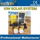 6W Solar Panel Portable Mini Camping Solar pv Energy Lighting System With LED Bulbs