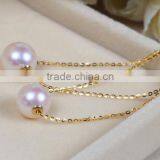 AAA Grade Fashionable Akoya Pearl Pendant 18k Gold Pendant 8-8.5mm Round Pearl Pendant Necklace thumbnail-3