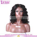 Most Popular Short Brazilian Hair Wigs 14" 150% Density Curly Wave Human Hair Short Bob Lace Front Wig thumbnail-2