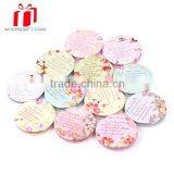 Square Compact Pu Metal Folding Pocket Mirror