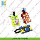 Embossed LOGO Custom Silicone Luggage Tags