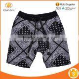 Bandana Paisley Print Fleece Stretch Shorts thumbnail-1