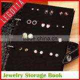 Wholesale Protable Creative Leather Fashionable Folding Earring Organizer thumbnail-2