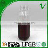 PET Tamperproof Cap Empty Square Clear 400ml Plastic Juice Bottle