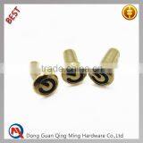 Metal Decorative Gold Hollow Rivets With Logo thumbnail-1