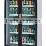 Upright Wine and Beverage Coolers Vertical Carousels Luxurious Two Door Refrigerated Display Cabinets