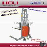 China Top1 Manufacturer Heli Brand 1.5 Ton Semi Electric Pallet Stacker thumbnail-1