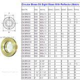 BSP 1/2 ROUND OIL LEVEL SIGHT GLASSES CIRCULAR BRASS SIGHT GLASS thumbnail-2