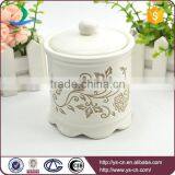 Fancy Modern White Ceramic Canister for Tea/sugar/coffer thumbnail-2