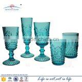 Blue Colored Glass Stemware thumbnail-3