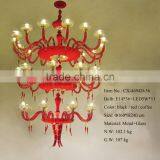 Chinese Style Wedding Decoration Metal Chandelier With Glass thumbnail-3