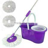 360 Rotation Spin Mop With 2 Mop Heads SS Bucket Reusable Mop Heads thumbnail-6