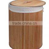 Store More Round Bamboo Hamper thumbnail-1
