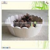 Round Laced Paulownia Wood Display Decorative Fruit Tray thumbnail-6