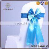 Soft Chiffon Bow Tie Satin Chair Sash for Christmas Party thumbnail-5