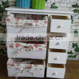 White Color Wood Storage Cabinet With Casters Europe Style Outdoor Cabinet White Laundry Cabinet Solid Wood Storage Bed thumbnail-1