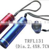 Portable Aluminium Colorful Mini Camping LED Flashlight With Lanyard