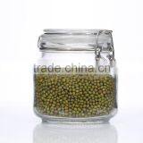 Set 5 Clear Eco-friendly Square Glass Storage Jars With Clip Locking Lid thumbnail-5