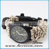 550 Paracord Survival Bracelet With Compass/thermometer /firestarter Buckle/whistle/Blade thumbnail-5
