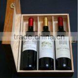 Three Bottles Wood Wine Box thumbnail-1