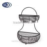Gourmet Basics Rope Decor 2 Tiers Metal Wire Fruits Vegetable Basket thumbnail-2
